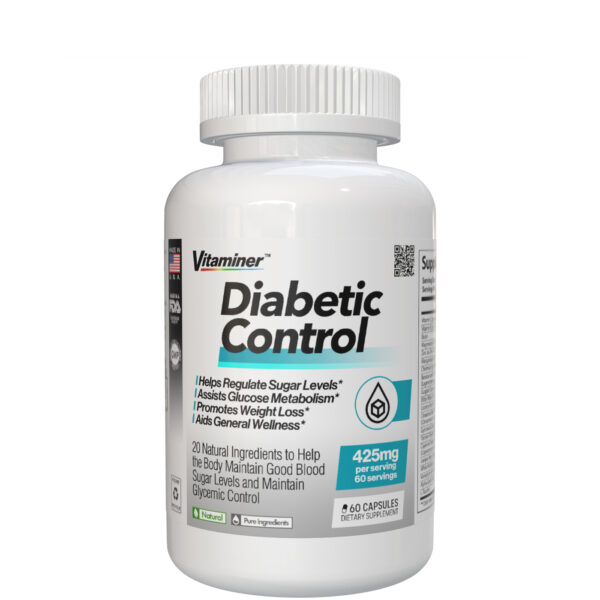 Vitaminer Controle Diabético Nível de Glicose 425mg - 60 Cápsulas